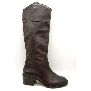 Louise Et Cie Verrah Brown Leather Pull On Block Heel Boots Women's 35 / 5 B